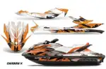 Sea Doo GTI / GTR / GTS Sitdown Jet Ski Graphics Kit (2011-2019) - Carbon X Orange Design 0