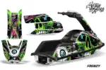 Yamaha Superjet Freestyle Jet Ski (Round Nose) Graphics Kit (All Years) - Frenzy Green Design 0