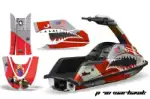 Yamaha Superjet Freestyle Jet Ski (Round Nose) Graphics Kit (All Years) - P40 Warhawk Red Design 0