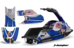 Yamaha Superjet Freestyle Jet Ski (Round Nose) Graphics Kit (All Years) - T Bomber Blue Design 0