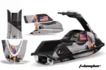 Yamaha Superjet Freestyle Jet Ski (Round Nose) Graphics Kit (All Years) - T Bomber Black Design 0